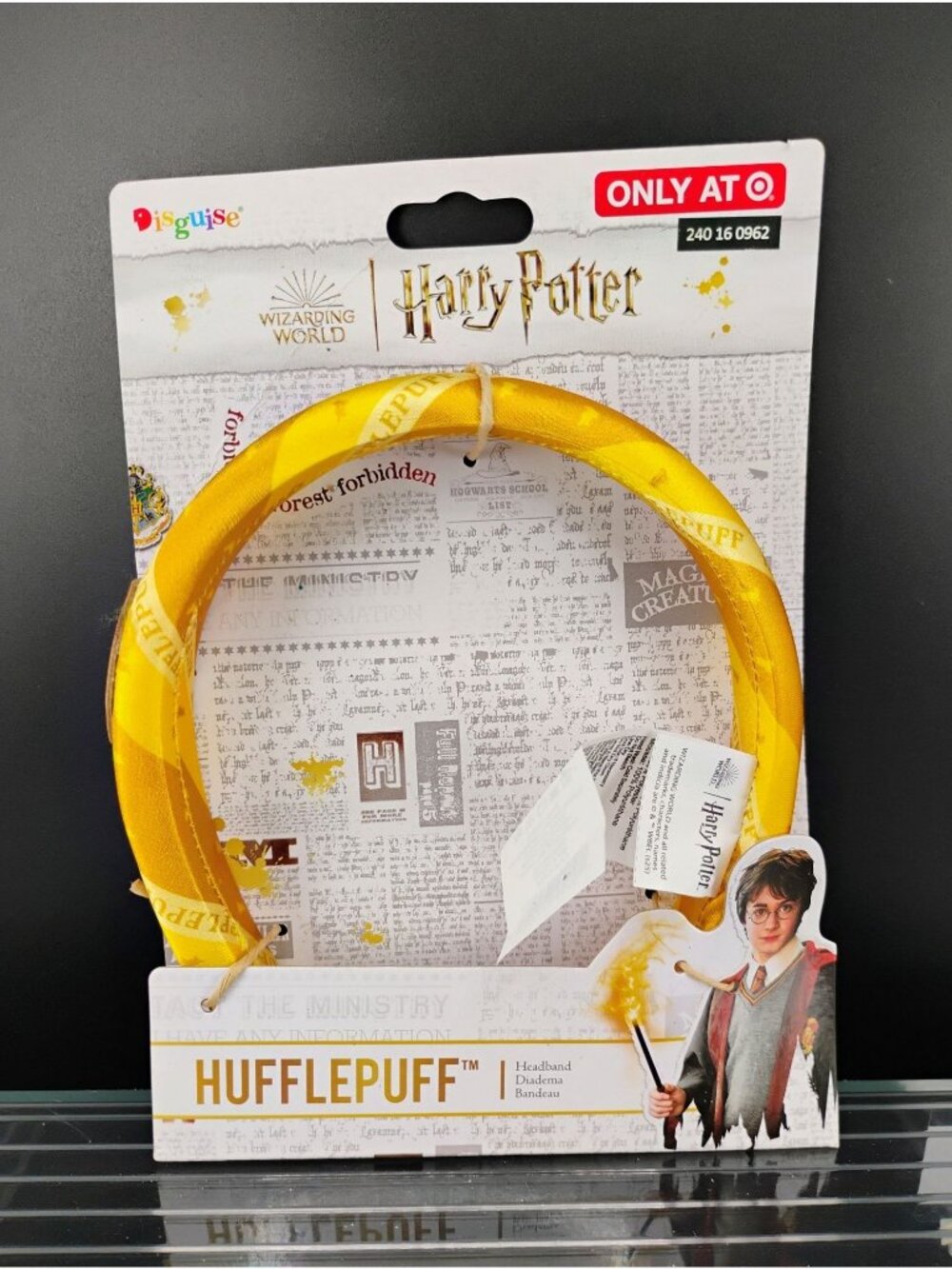 Harry Potter Hufflepuff Yellow Satin Headband Officially Licensed